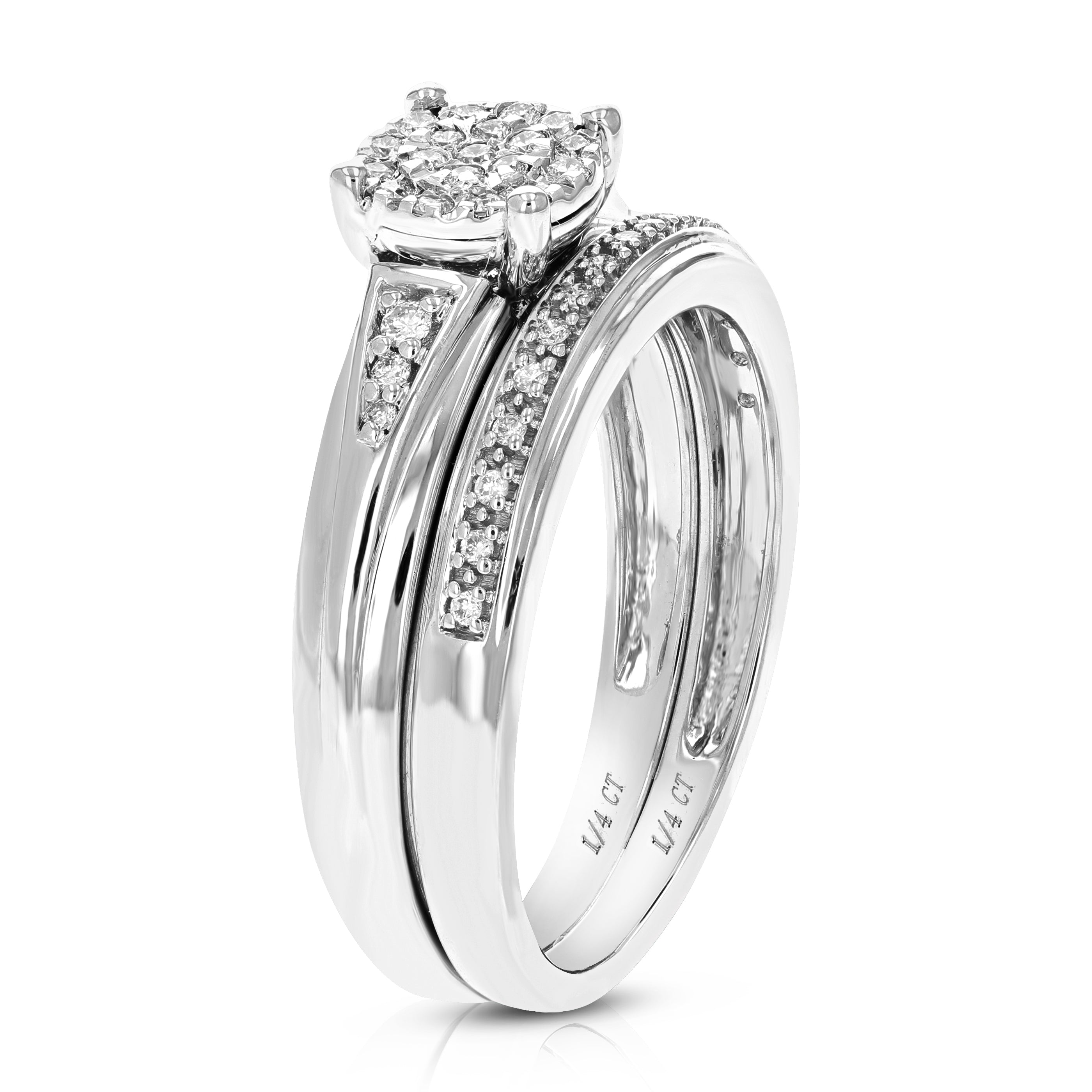 Prong Round Diamond Bridal Set