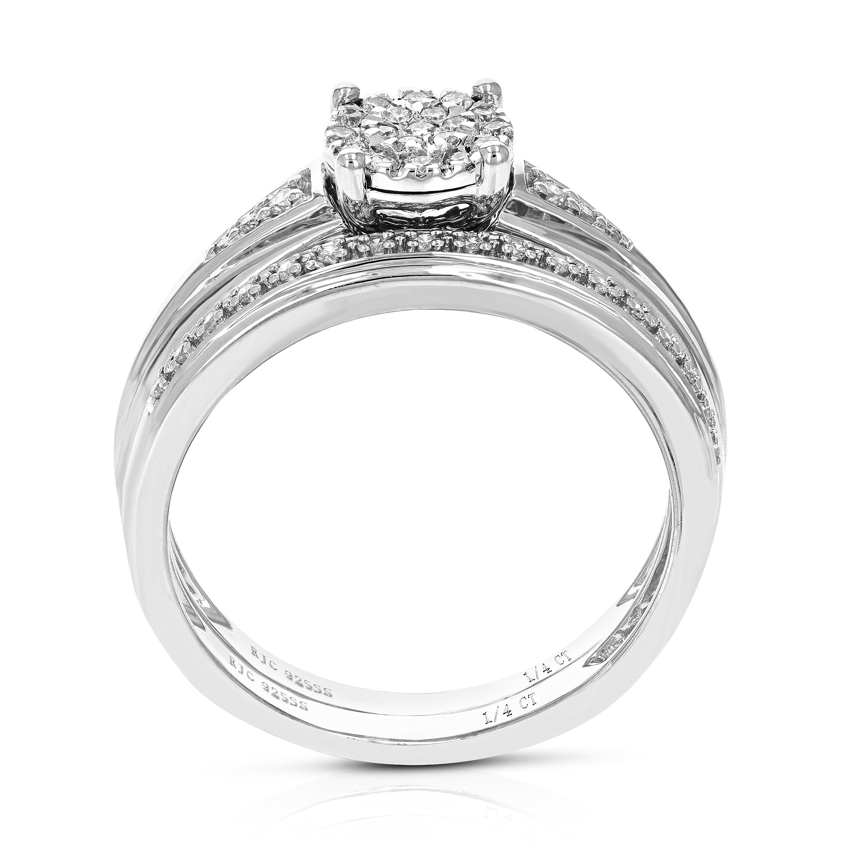 Prong Round Diamond Bridal Set