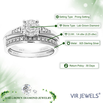 Prong Round Diamond Bridal Set