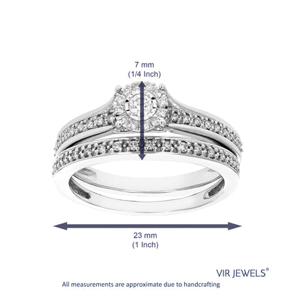 Round Split Diamond Bridal Set