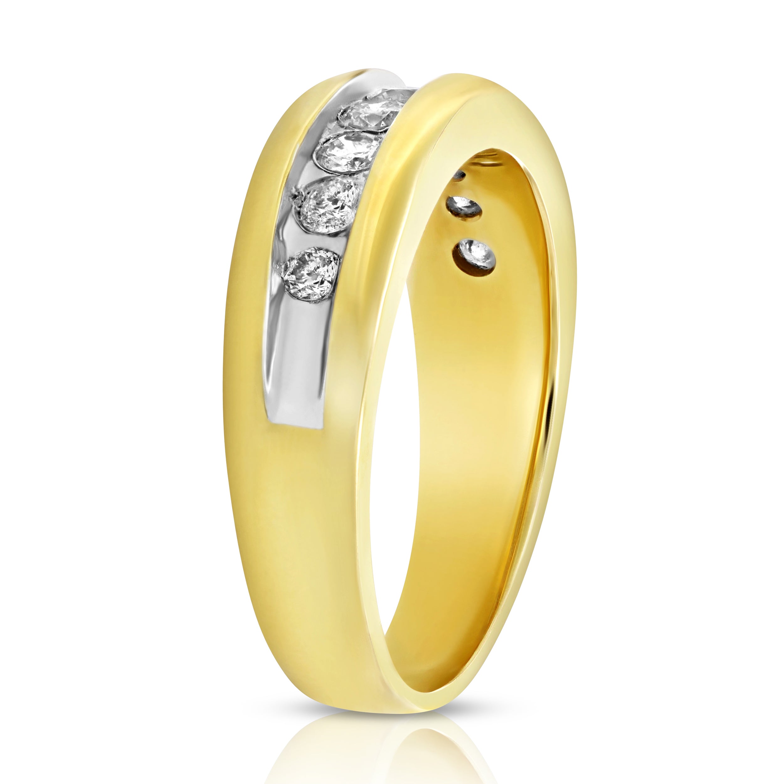 Comfort Fit Diamond Wedding Band