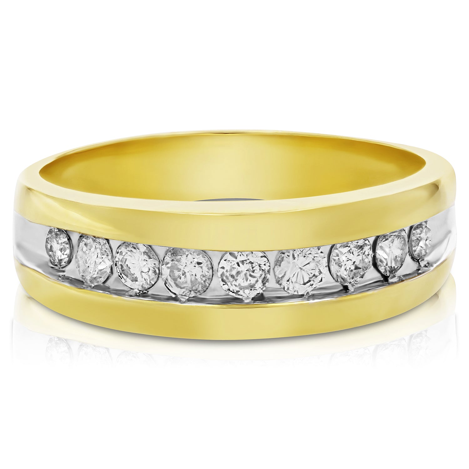 Comfort Fit Diamond Wedding Band