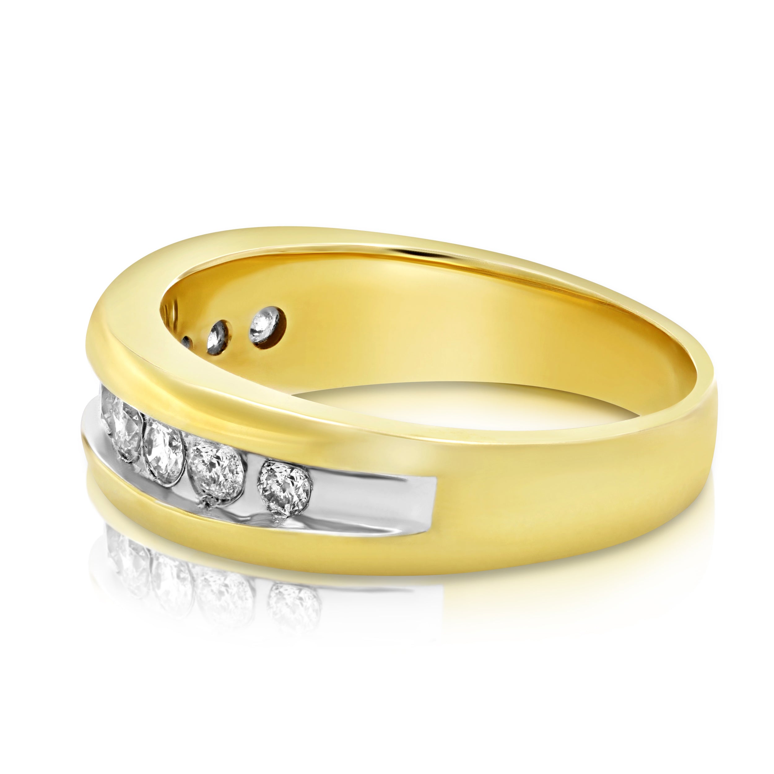 Comfort Fit Diamond Wedding Band