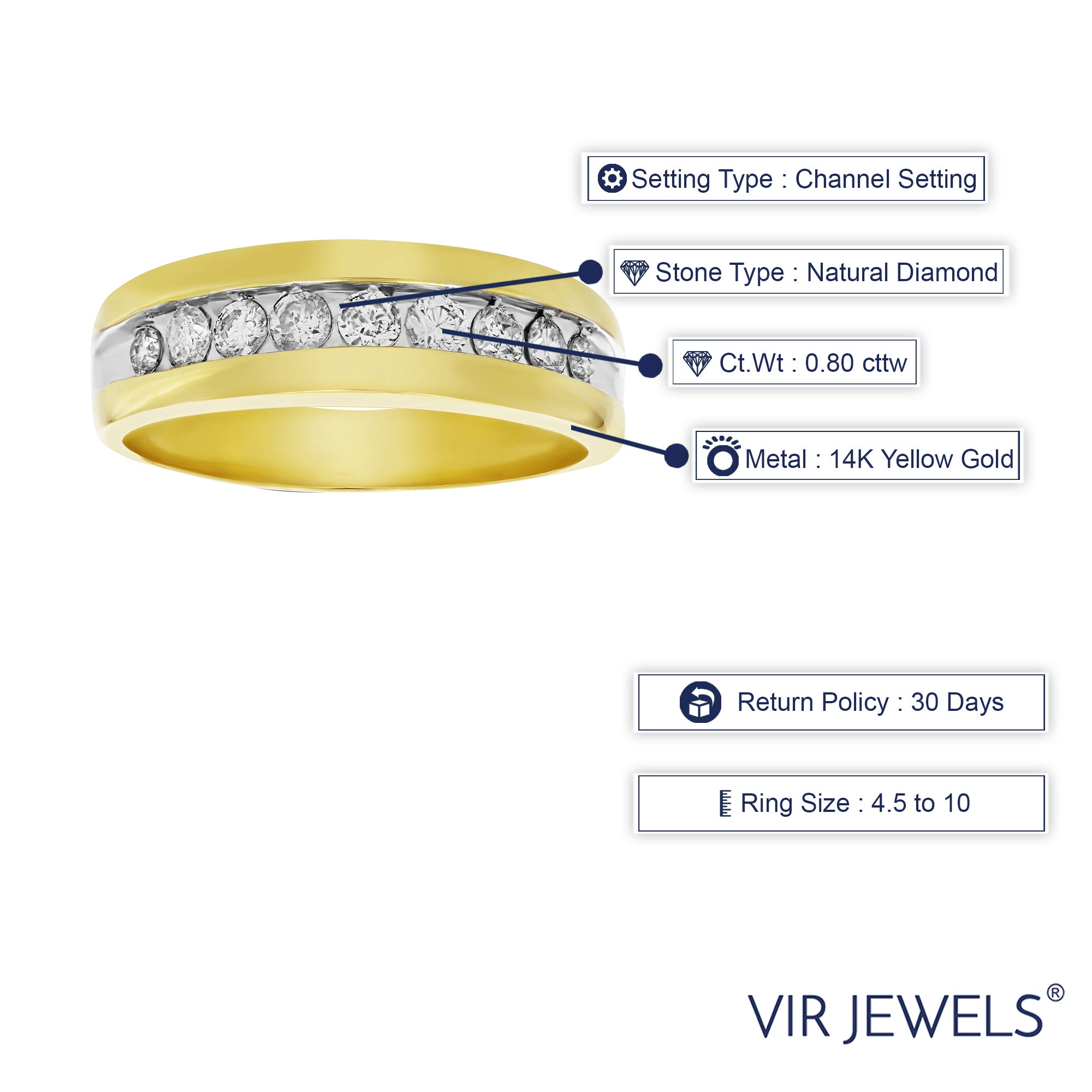 Comfort Fit Diamond Wedding Band