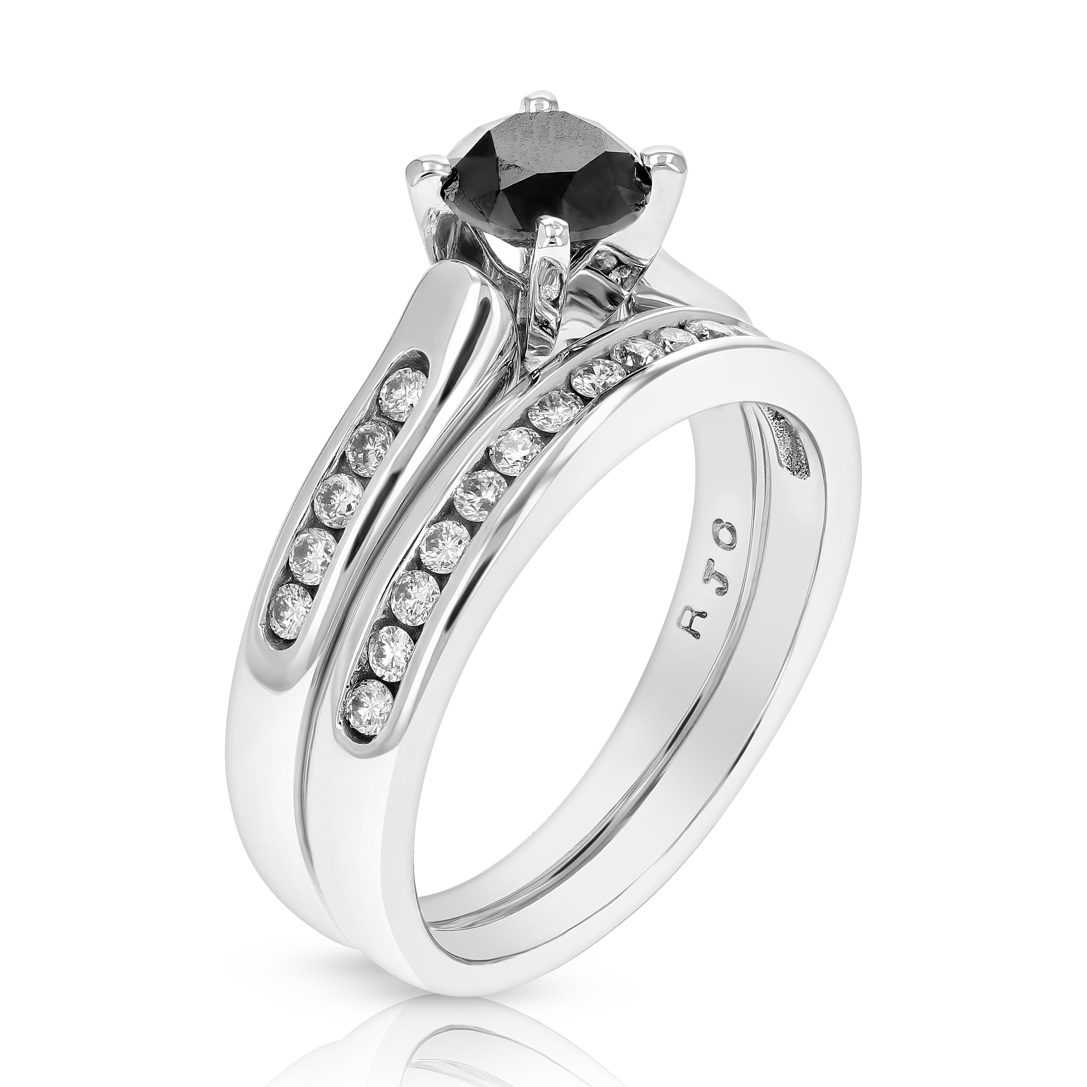 Black Diamond Bridal Ring Set