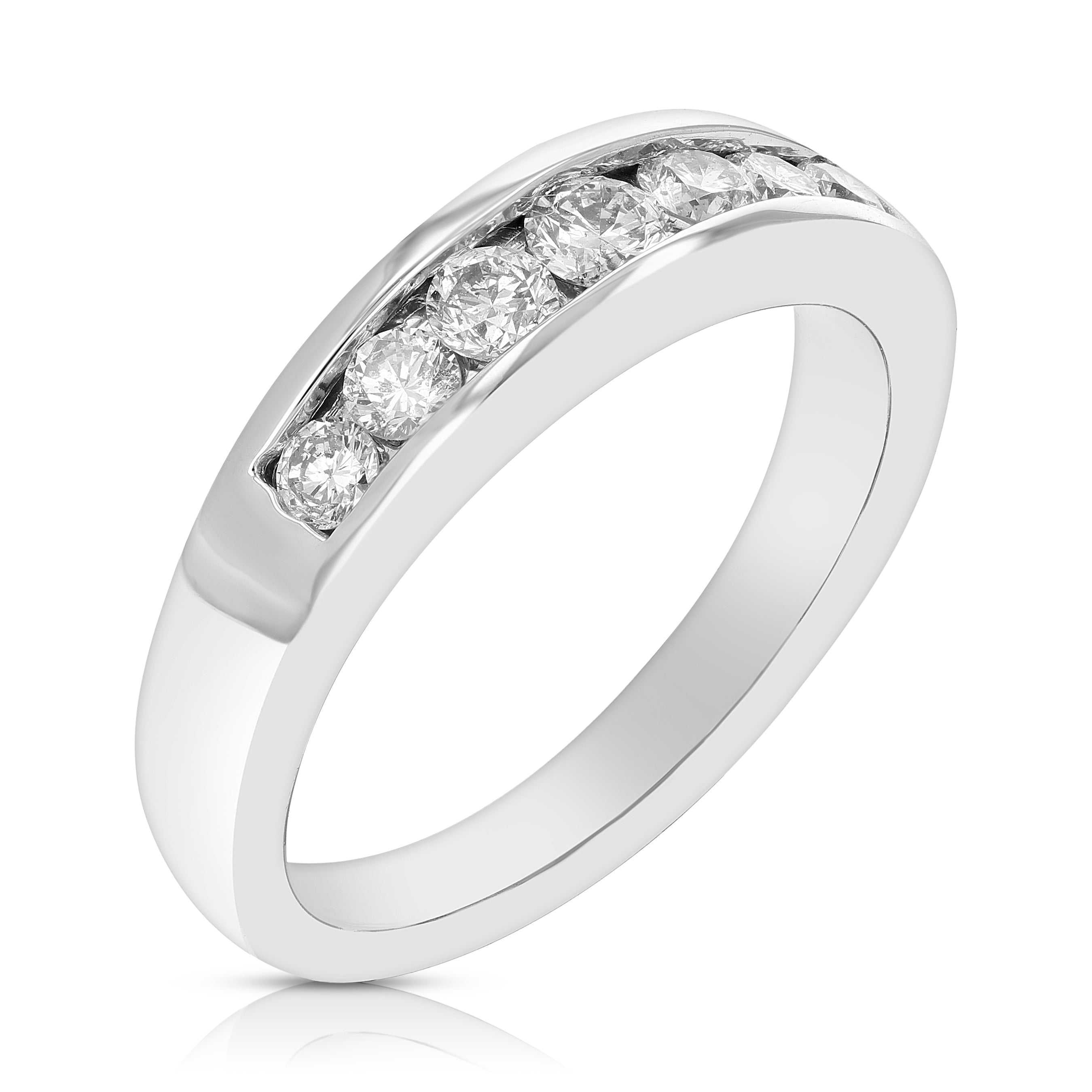 Diamond Comfort Fit Channel Wedding Band