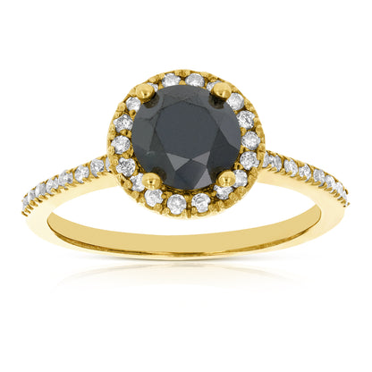 Black Diamond Engagement Ring