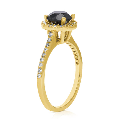 Black Diamond Engagement Ring