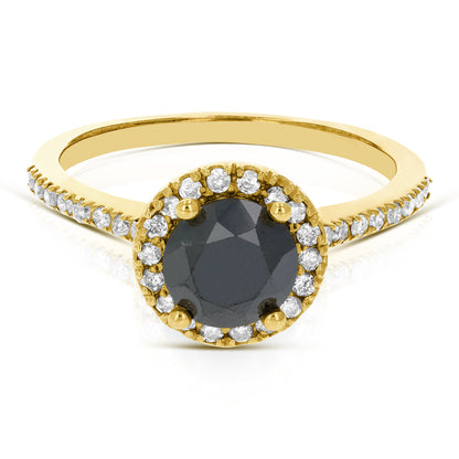 Black Diamond Engagement Ring