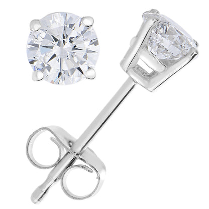 Prong Diamond Stud Earrings