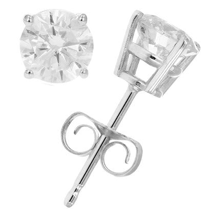 1/4 to 1 cttw Diamond Stud Earrings in 14K White Gold