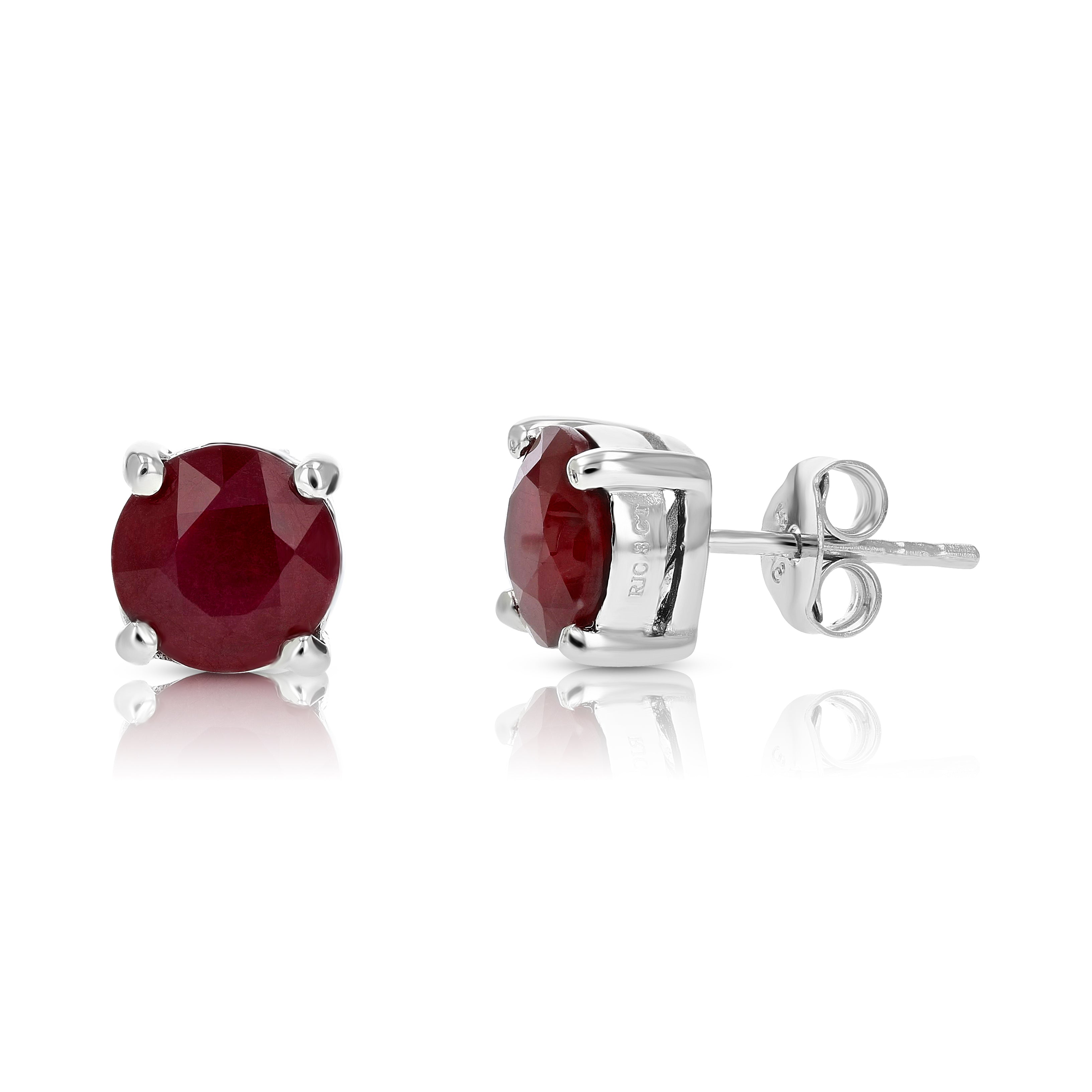 IJ Sterling silver 925,Natural Ruby Earrings ,Ruby Enameled & Cubic Zirconia Earring, Ruby Dangle Earrings, CZ Earring, Ruby Silver fashion Earrings