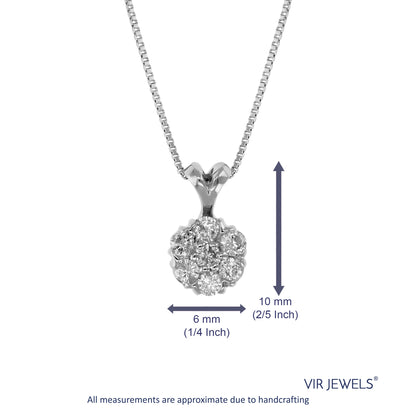 Flower Composite Diamond Pendant Necklace