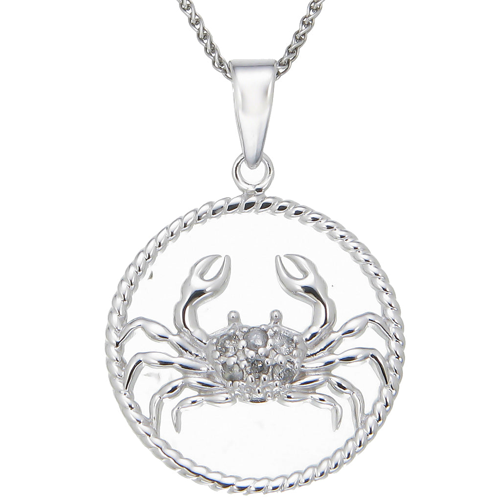 Zodiac Sign Diamond Pendant Necklace