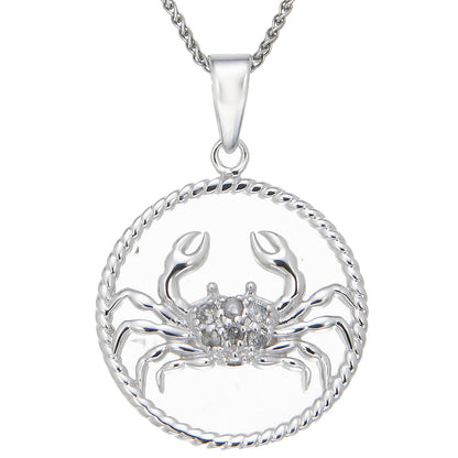 Zodiac Sign Diamond Pendant Necklace