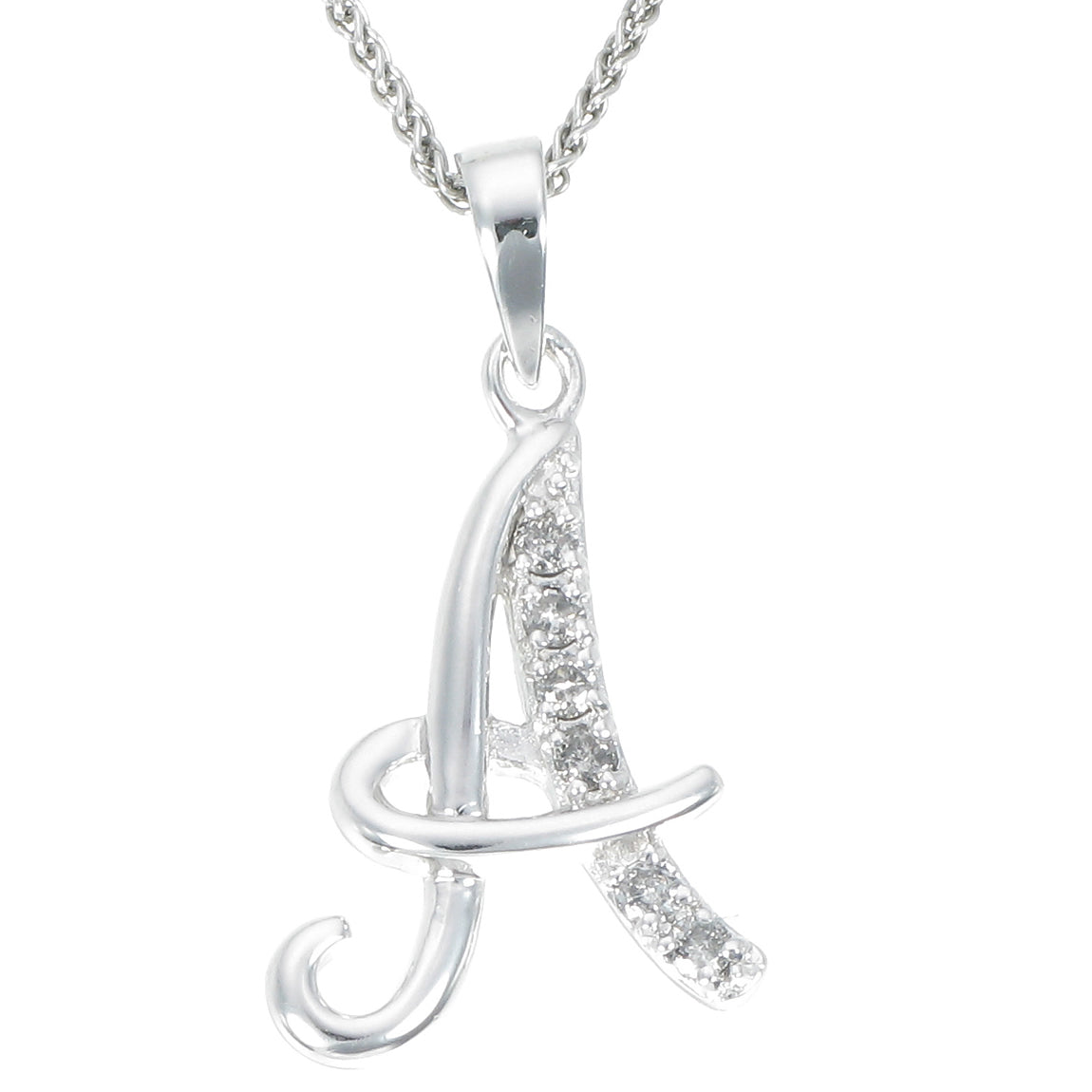 Alphabet Pendant Diamond Necklace