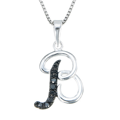 Diamond Alphabet Pendant Necklace