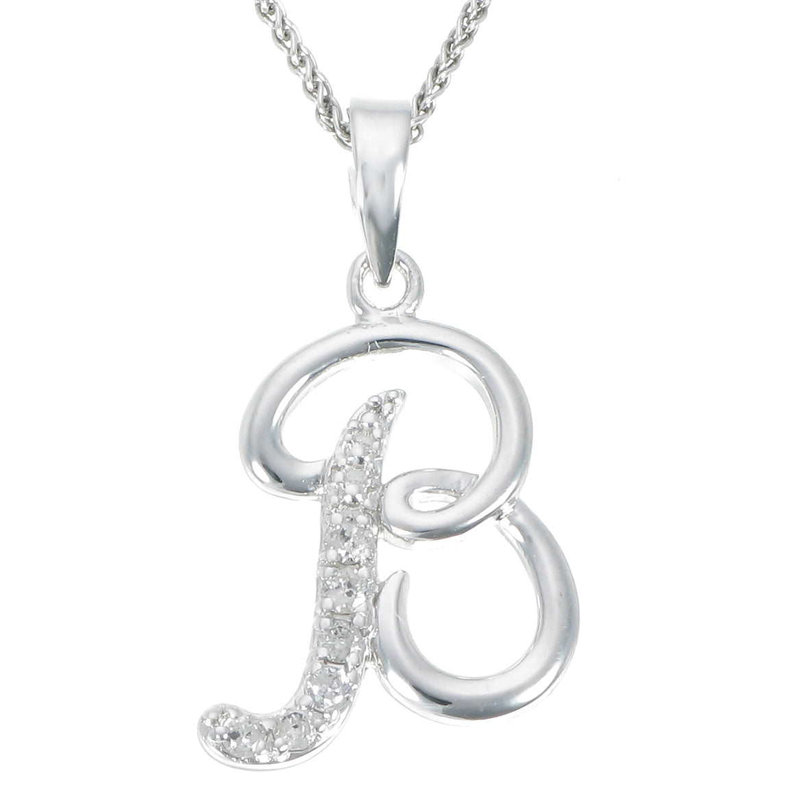 Alphabet Pendant Diamond Necklace