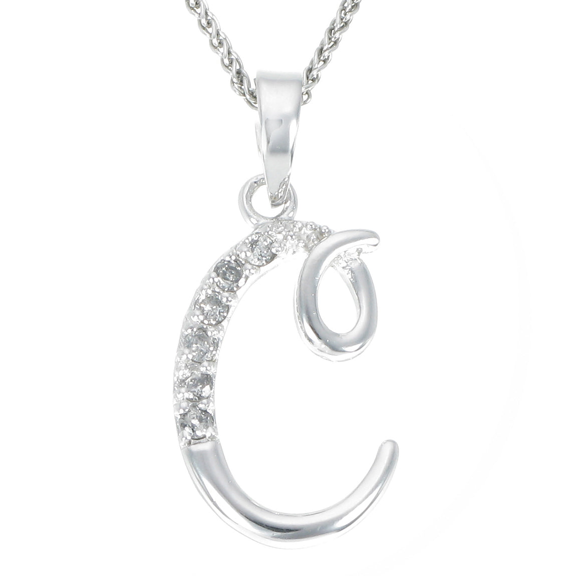 Alphabet Pendant Diamond Necklace