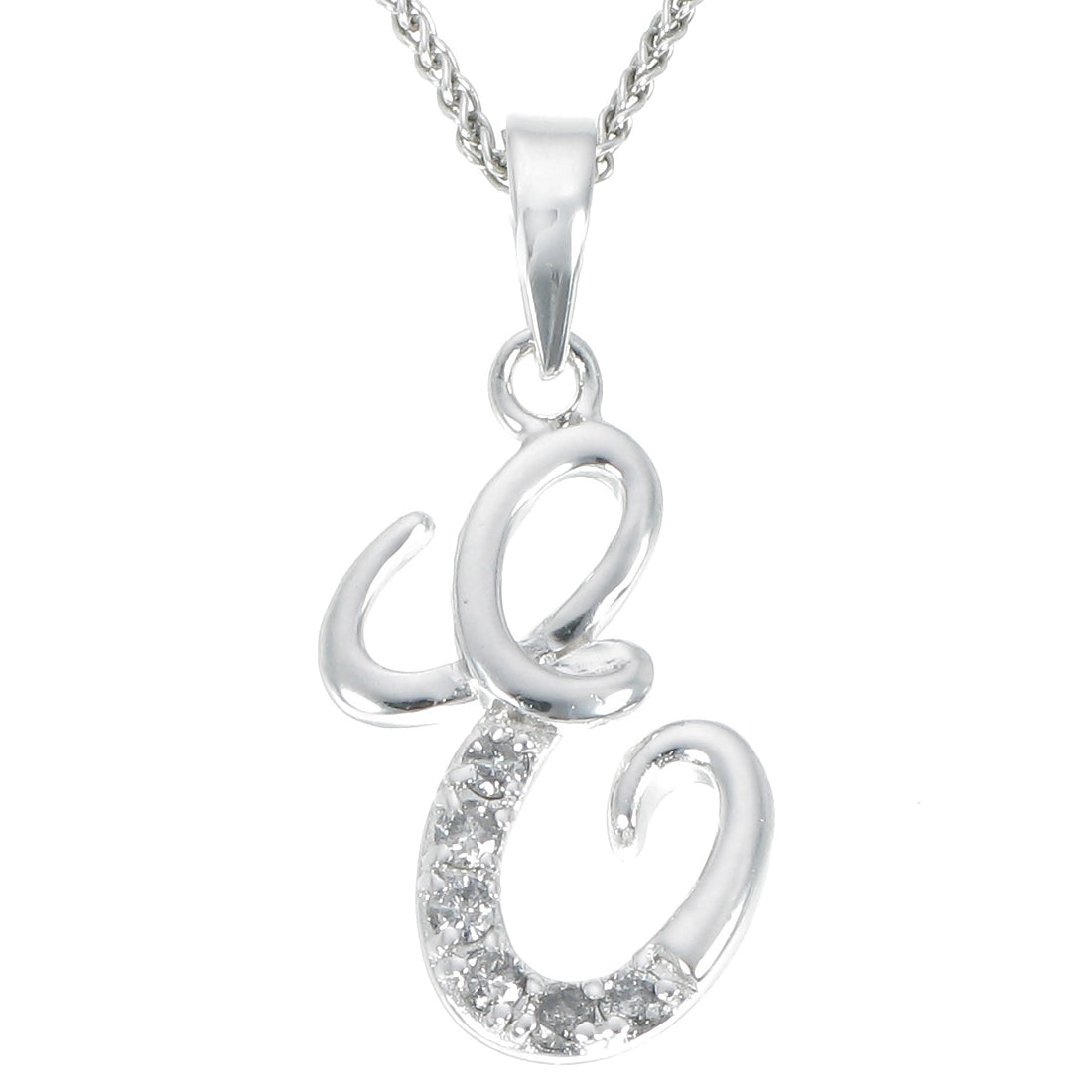 Alphabet Pendant Diamond Necklace