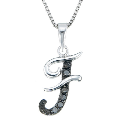 Diamond Alphabet Pendant Necklace