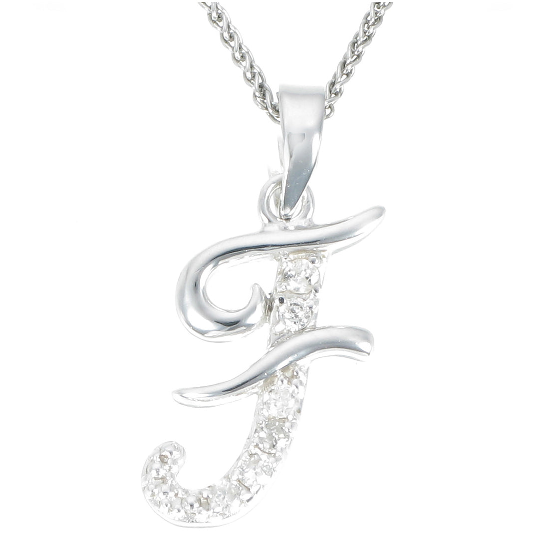 Alphabet Pendant Diamond Necklace