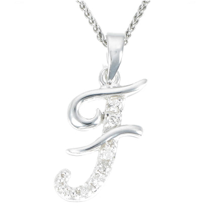 Alphabet Pendant Diamond Necklace