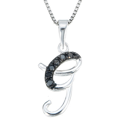 Diamond Alphabet Pendant Necklace