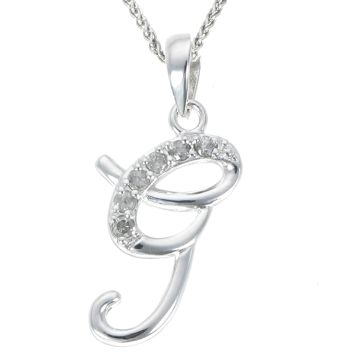 Alphabet Pendant Diamond Necklace