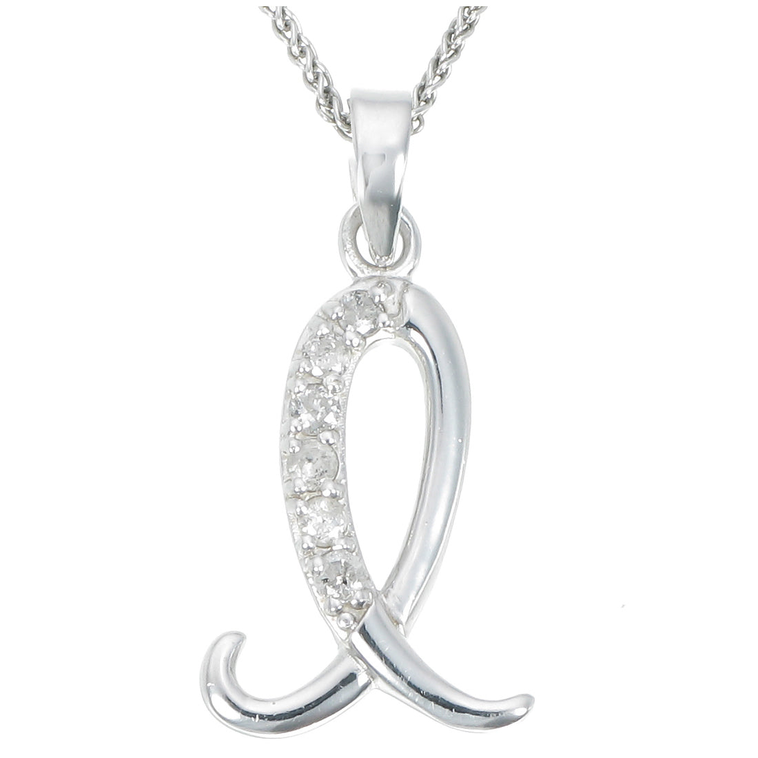 Alphabet Pendant Diamond Necklace