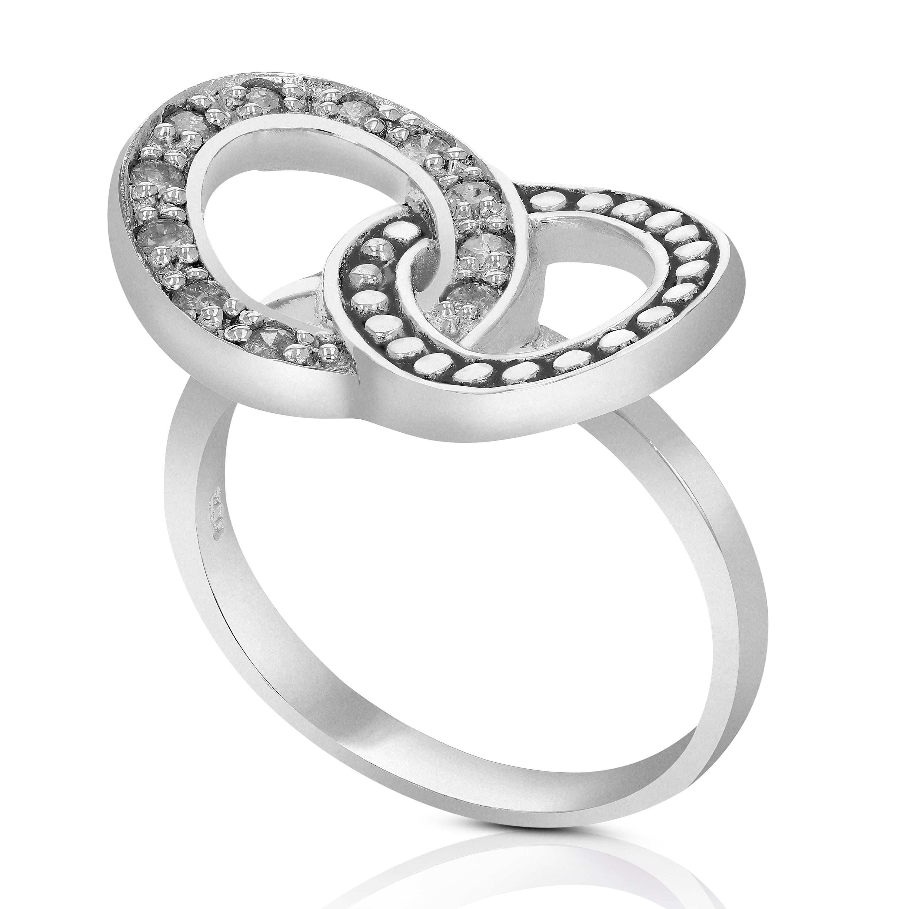 Two Circle Diamond Statement Ring