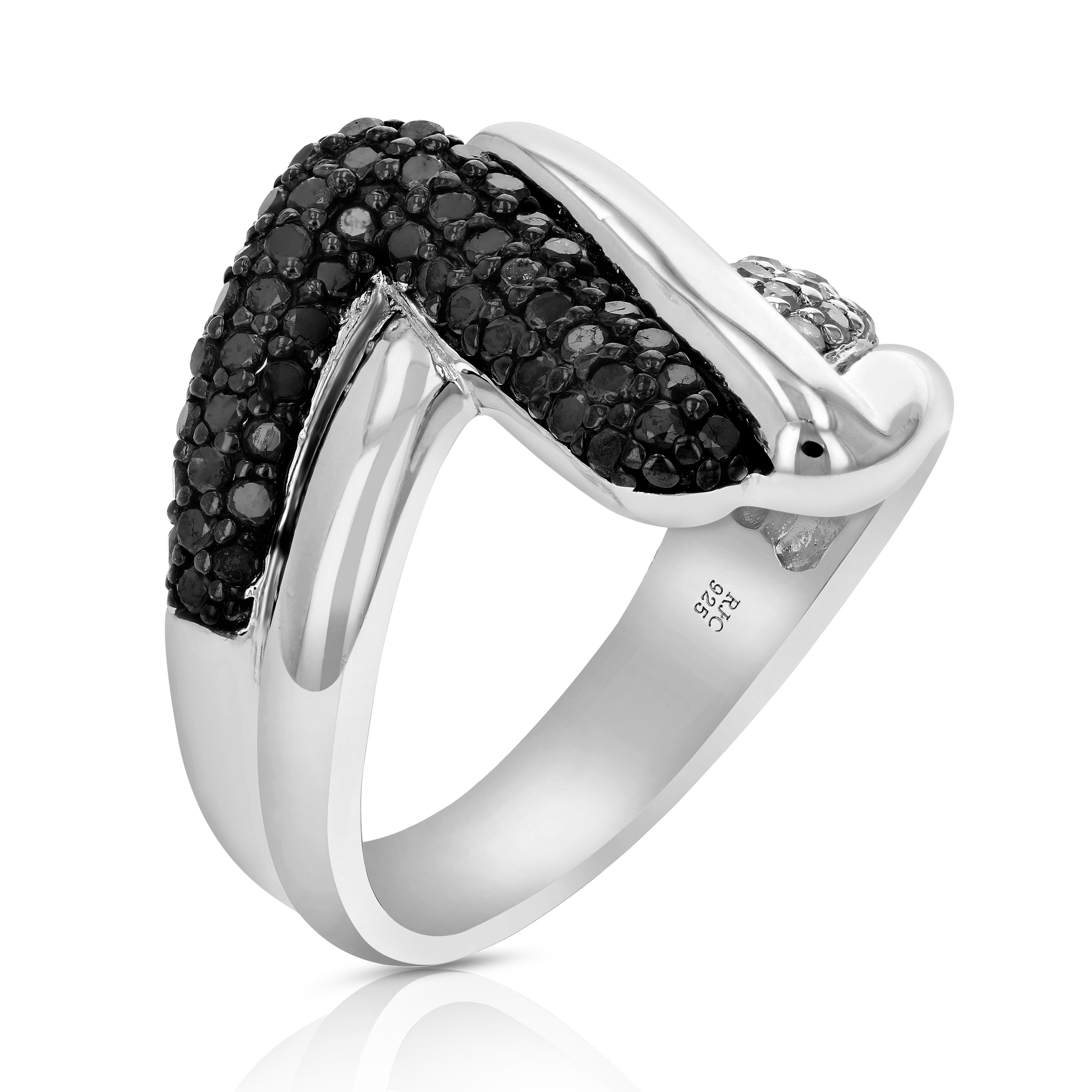 Black Diamond Fashion Statement Ring