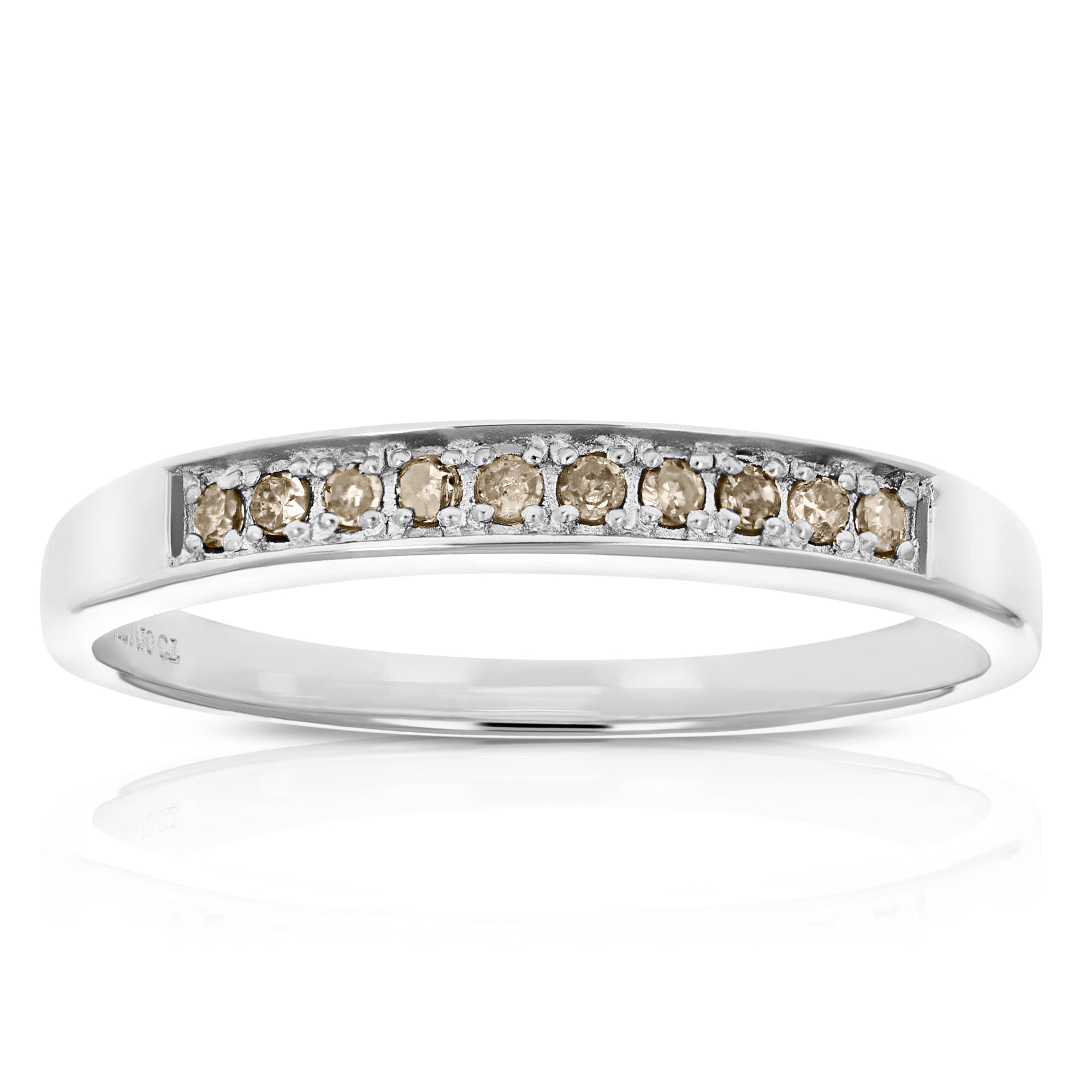 Champagne Diamond Wedding Band