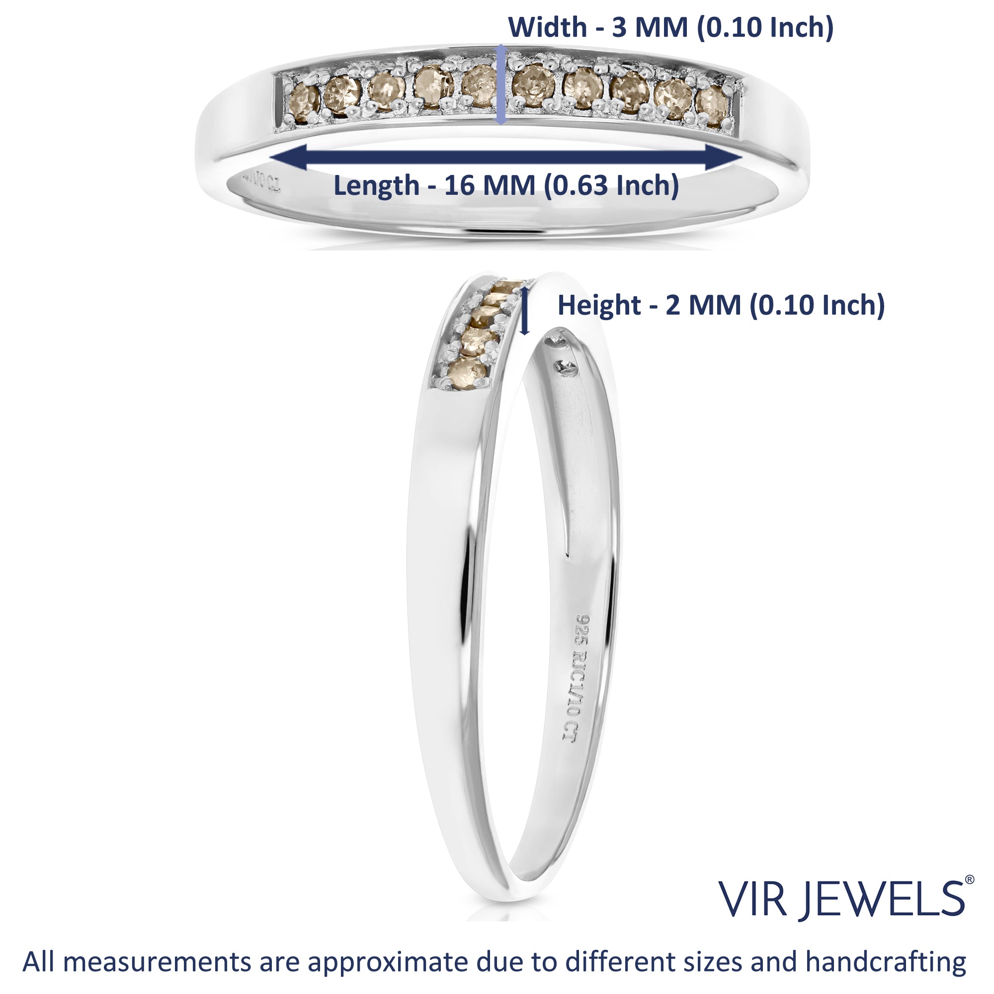 Champagne Diamond Wedding Band