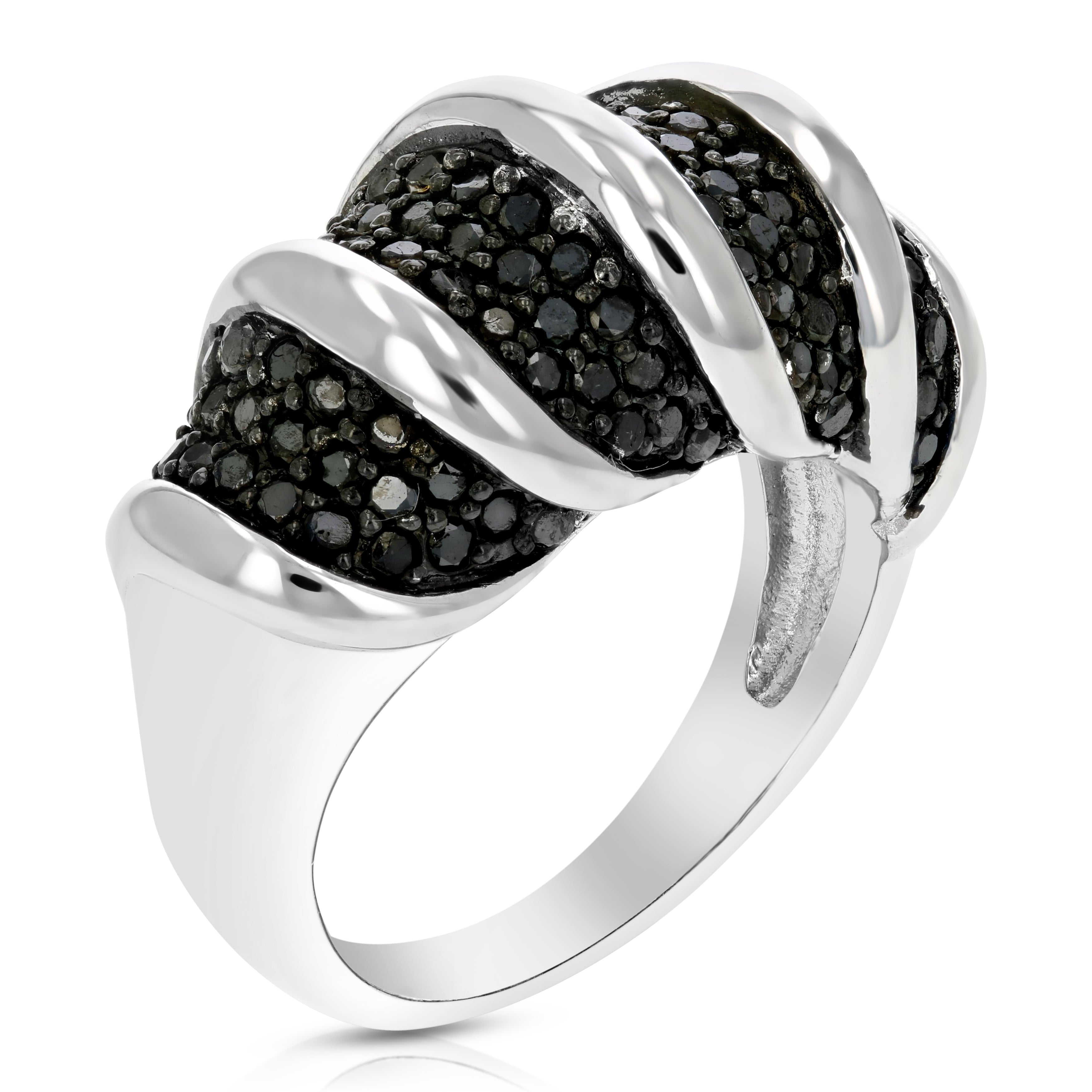 Fashion Black Diamond Statement Ring