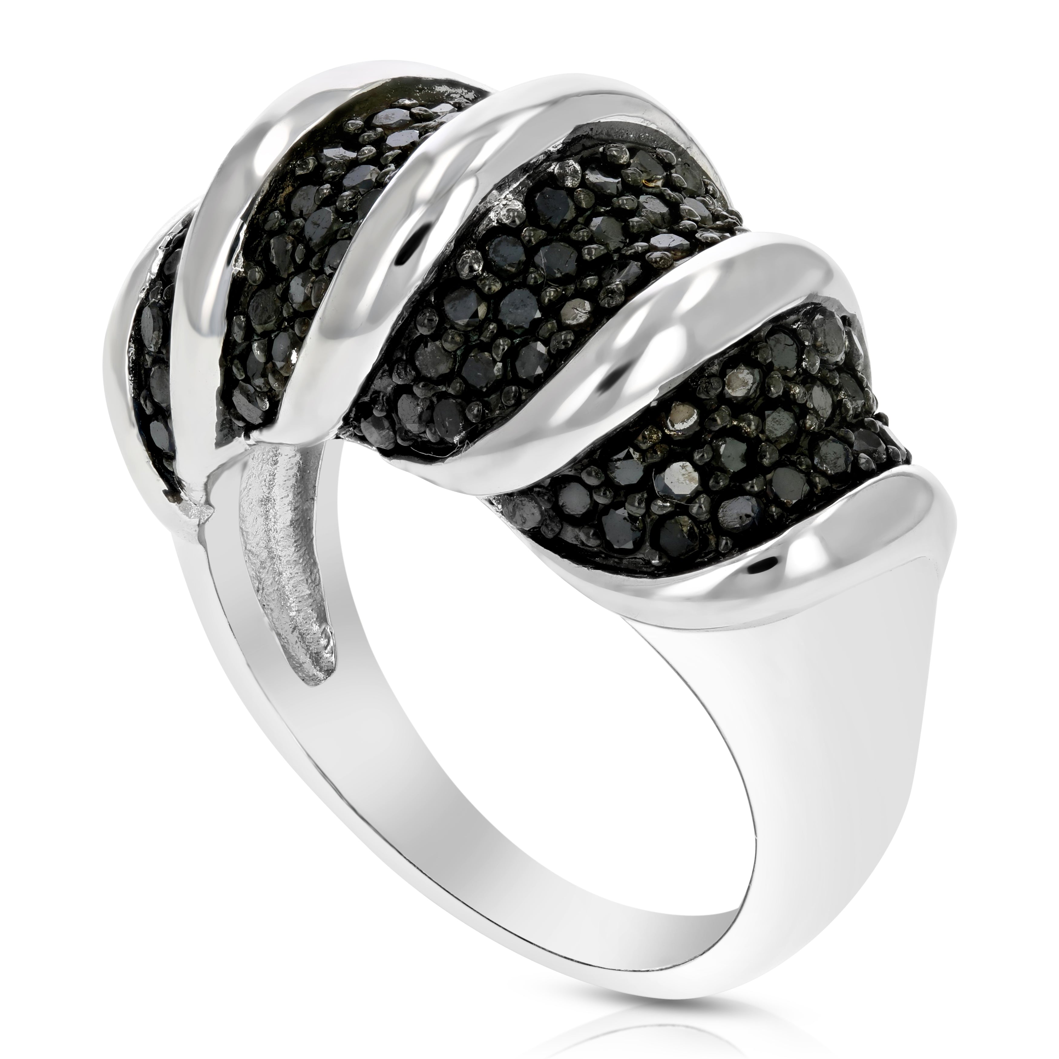 Fashion Black Diamond Statement Ring