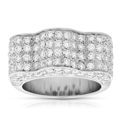 Multi Row Diamond Wedding Band