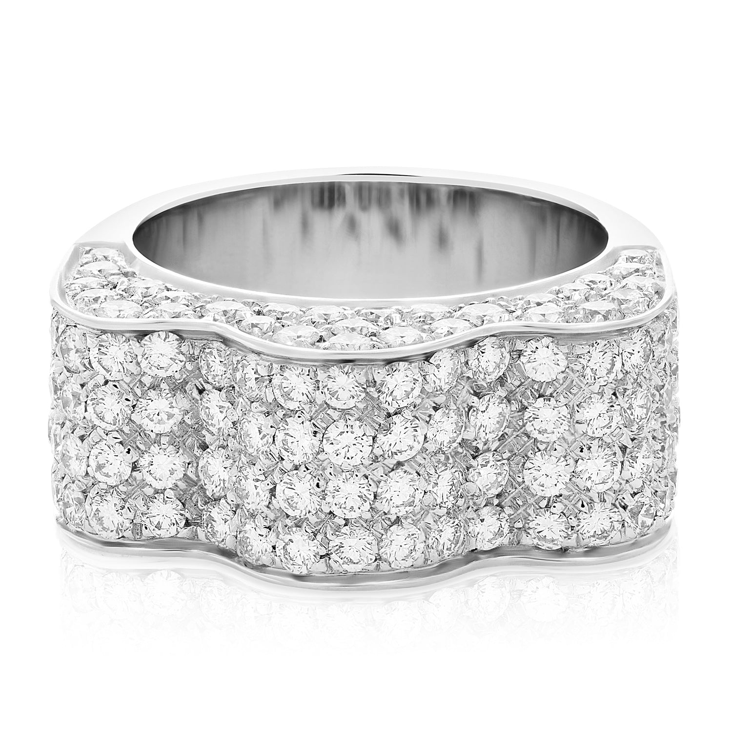 Multi Row Diamond Wedding Band