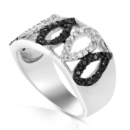 Black & White Pear Diamond Statement Ring