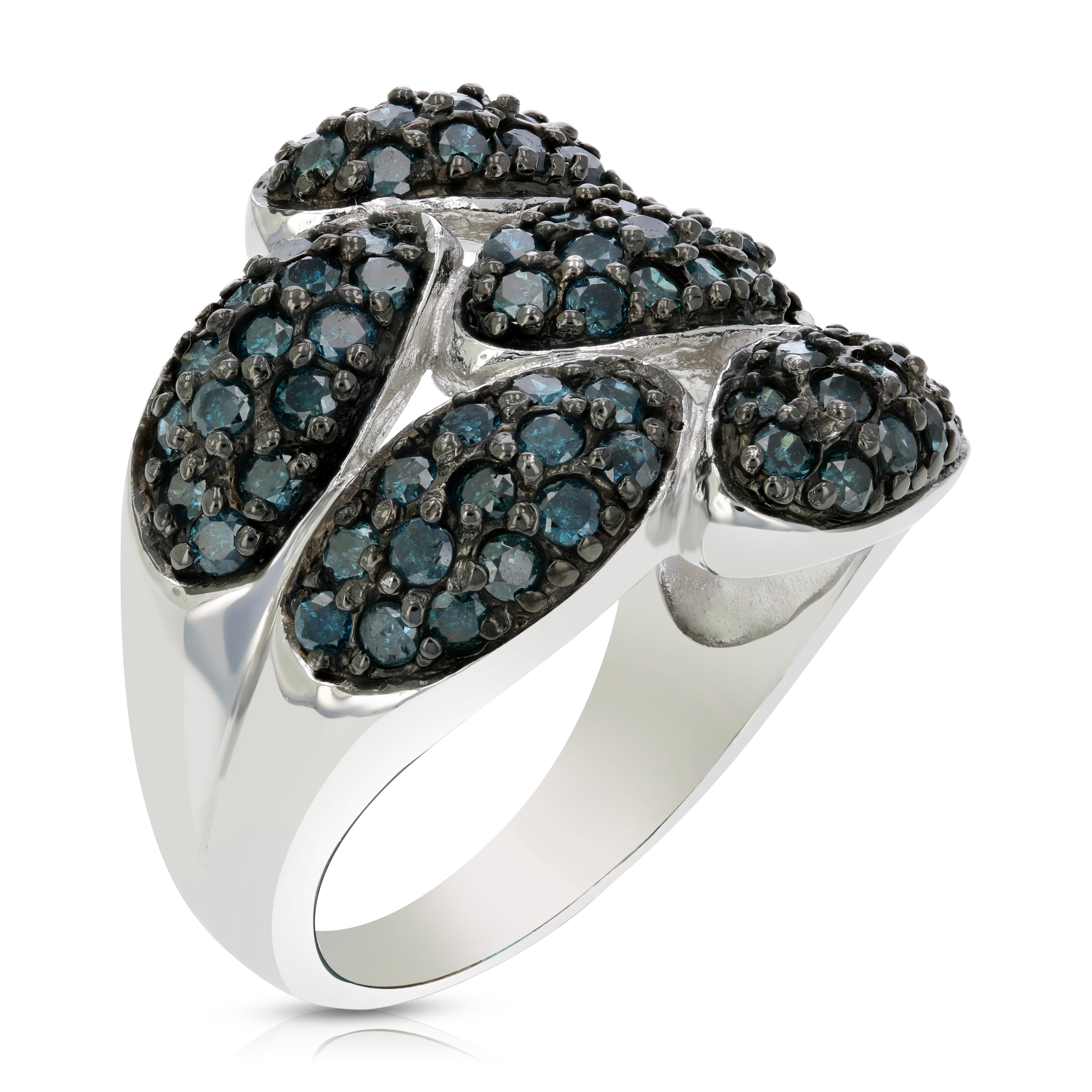 Mushroom Blue Diamond Statement Ring