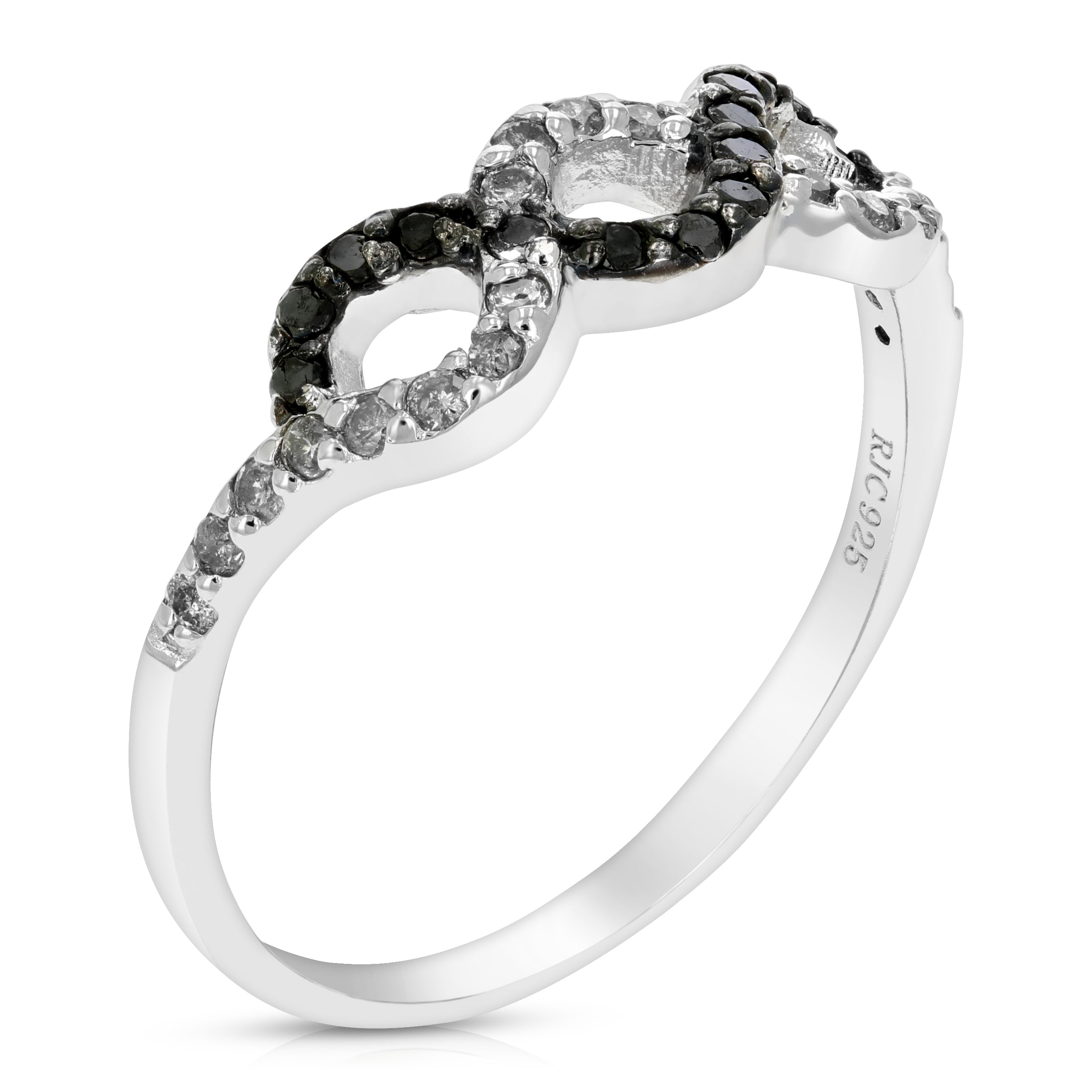 Black & White Diamond Infinity Ring