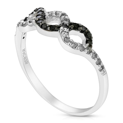 Black & White Diamond Infinity Ring