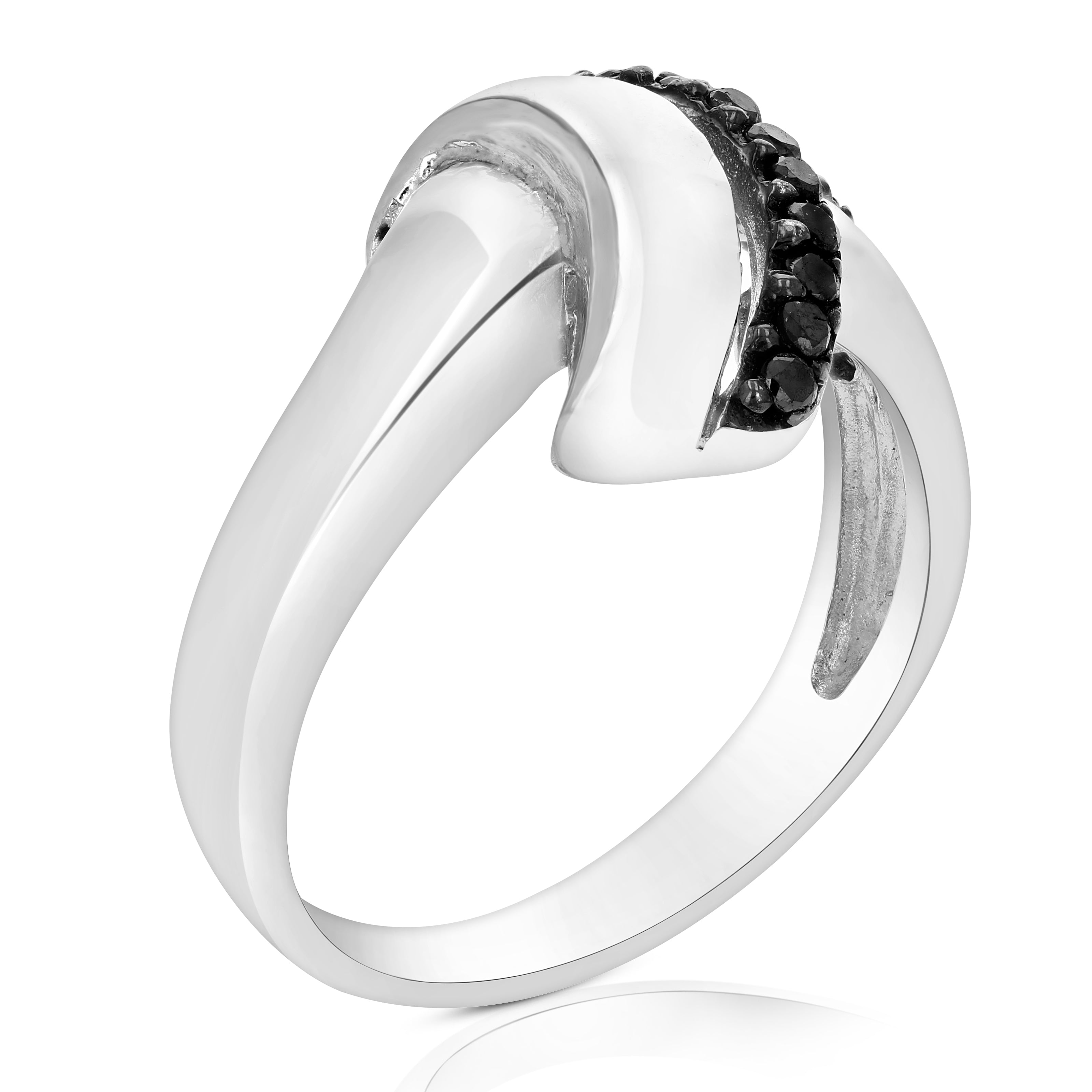 Black Diamond Knot Fashion Ring