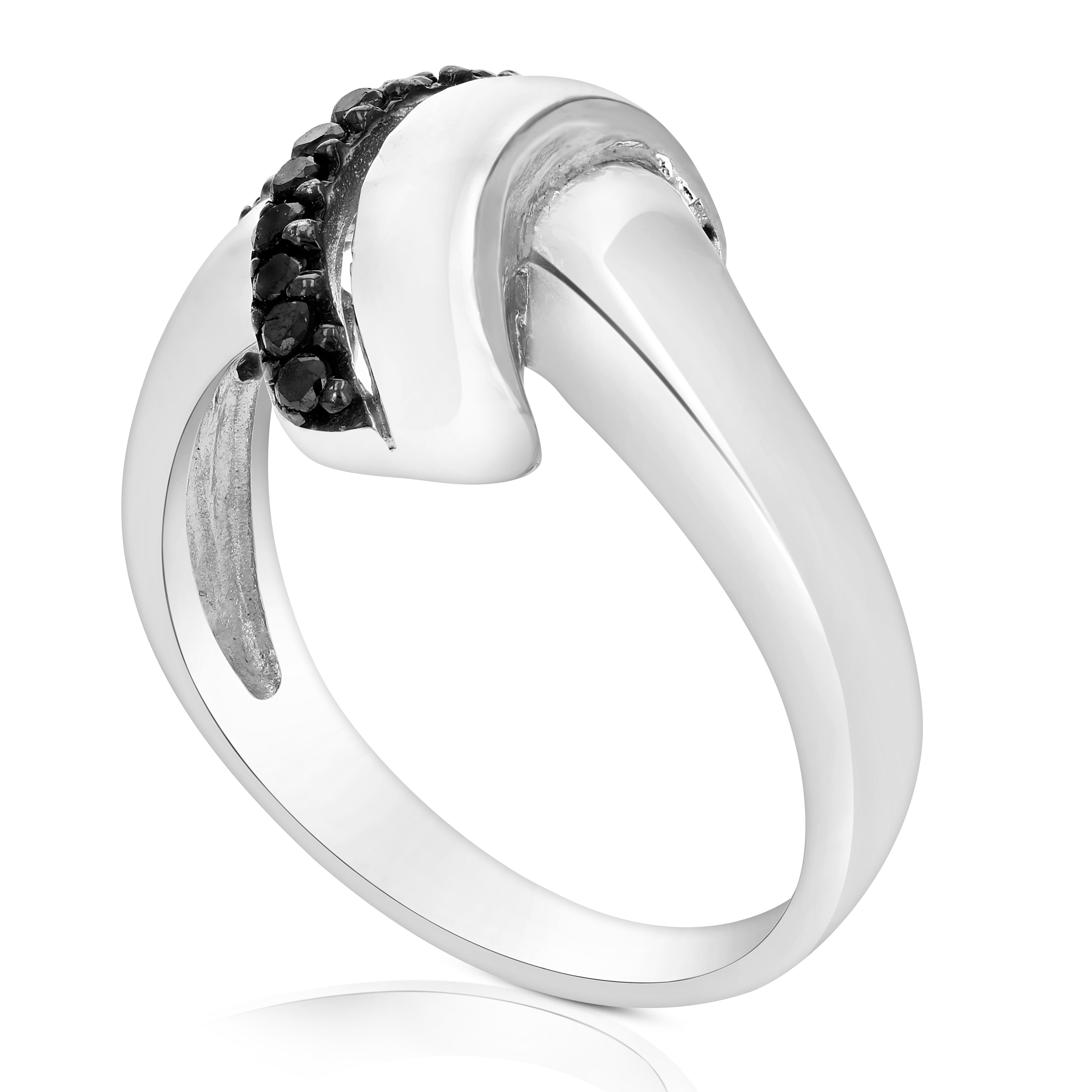 Black Diamond Knot Fashion Ring