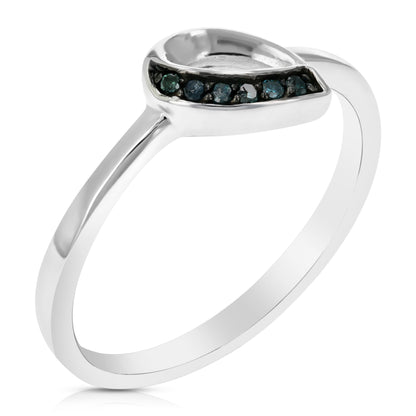 Blue Diamond Statement Ring