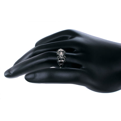 Black Diamond Chain Statement Ring