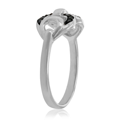 Black Diamond Chain Statement Ring