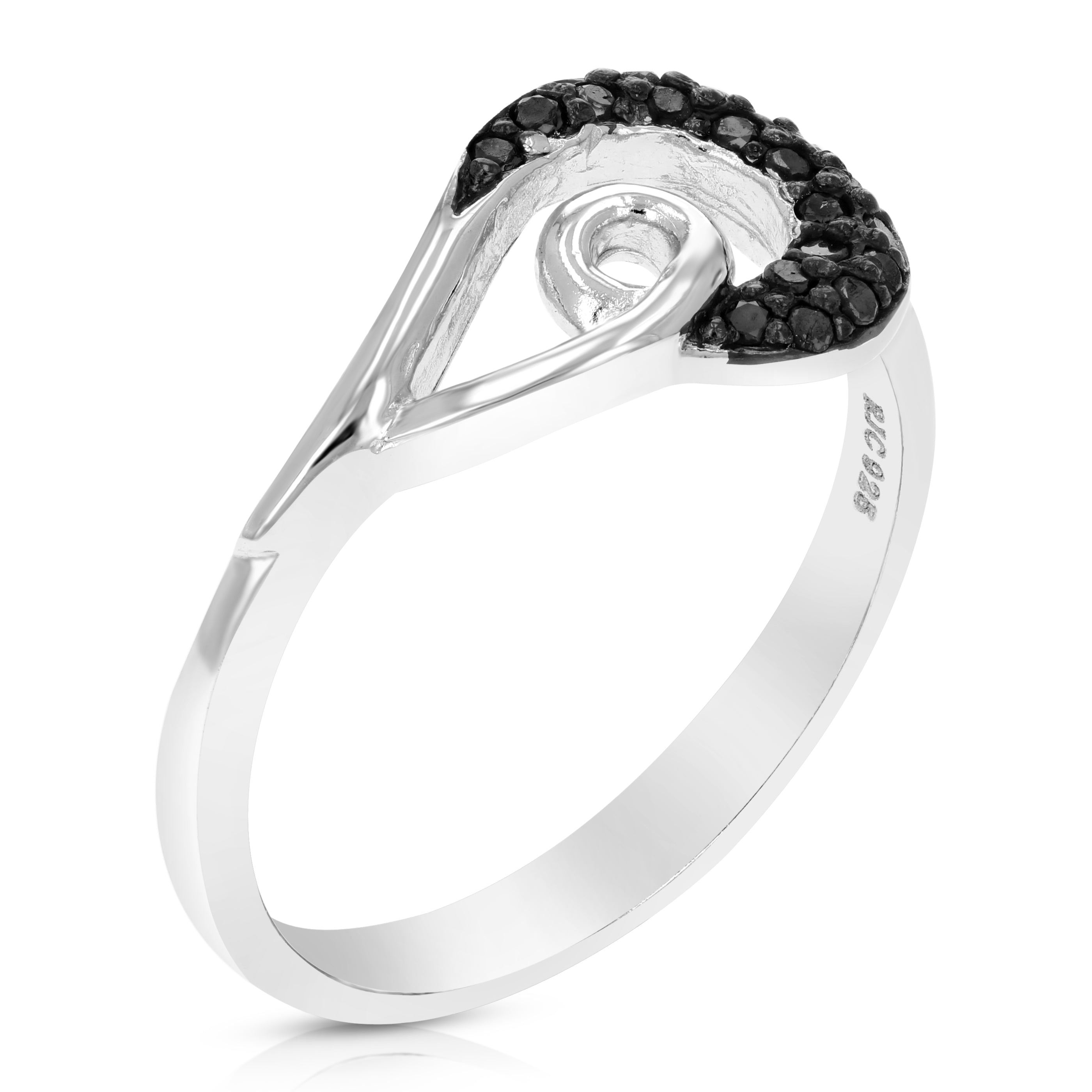 Black Diamond Fashion Shell Ring