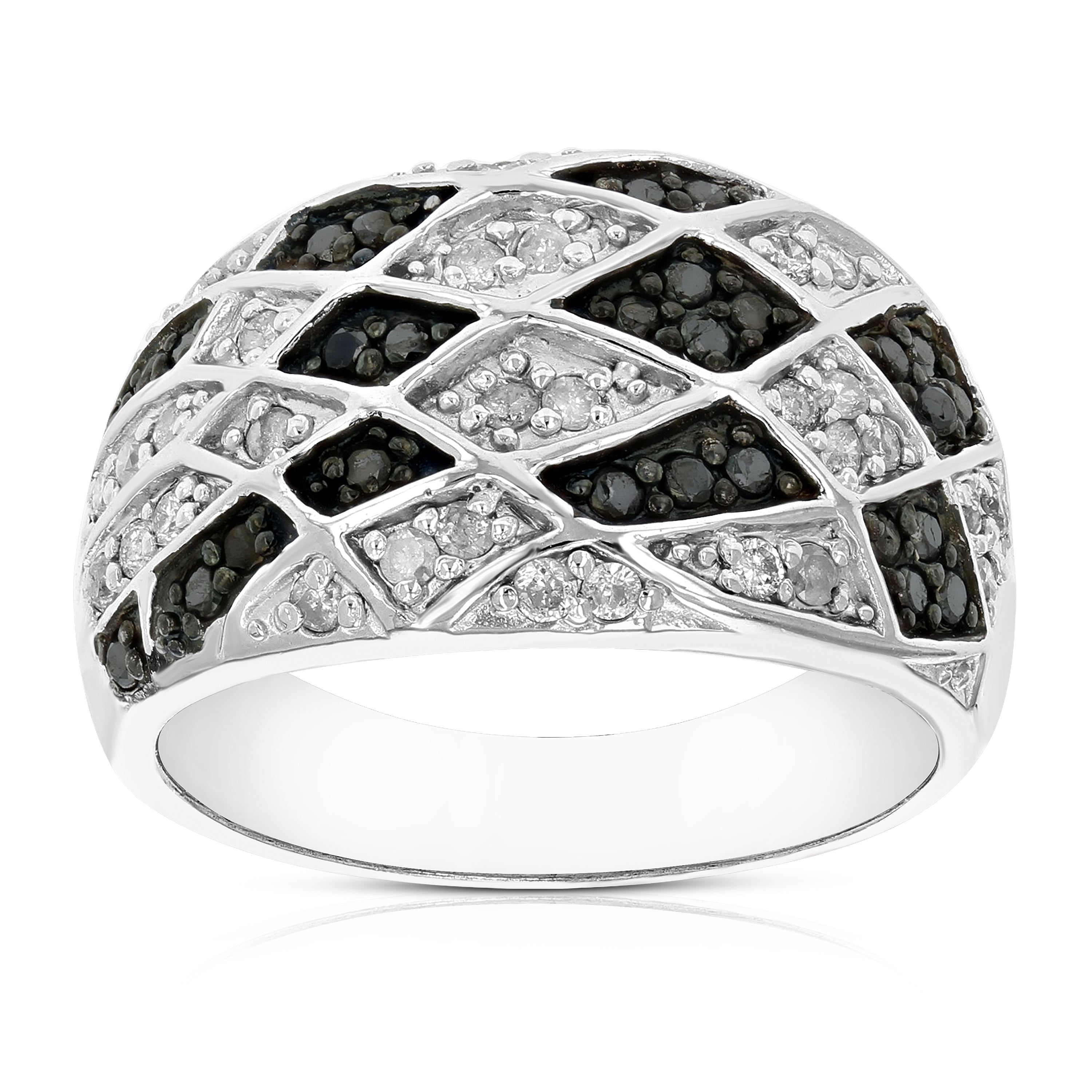 Black & White Dome Diamond Ring