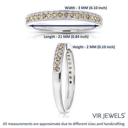 Champagne Diamond Wedding Band